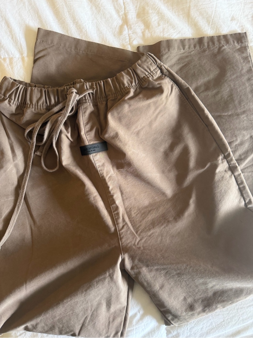 Fear of God ESSENTIALS Taupe Track Pants – Size Medium